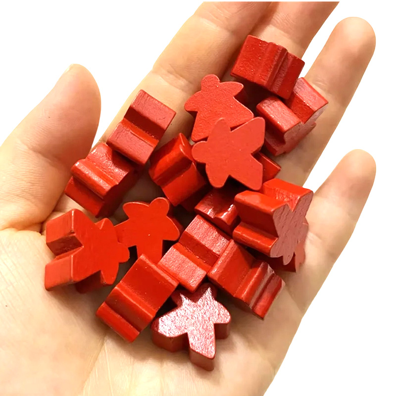 อุปกรณ์เสริมเกมจำนำไม้ meeple หลากสี