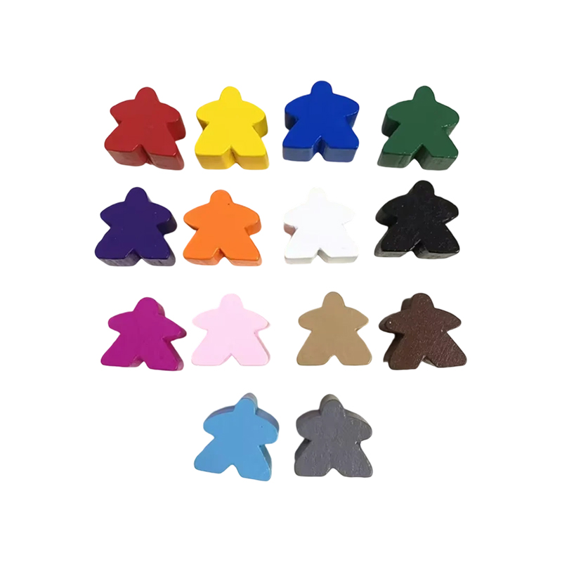 อุปกรณ์เสริมเกมจำนำไม้ meeple หลากสี