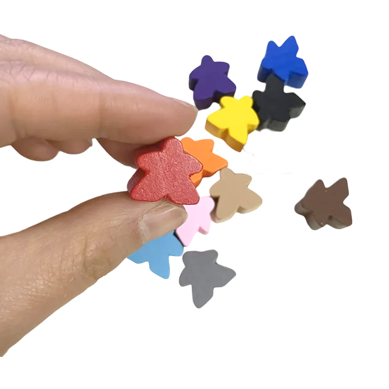 อุปกรณ์เสริมเกมจำนำไม้ meeple หลากสี