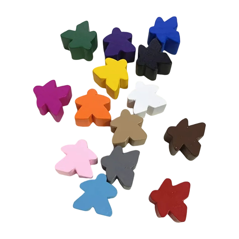 อุปกรณ์เสริมเกมจำนำไม้ meeple หลากสี