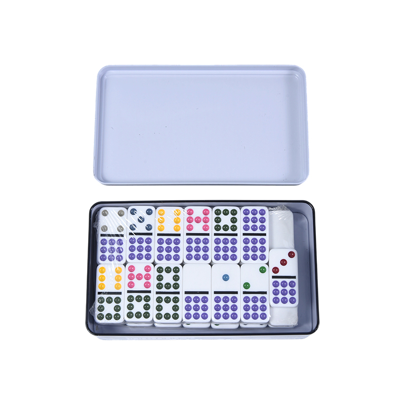 กล่องดีบุก Color Dot Double Nine โดมิโนที่แม่นยำ