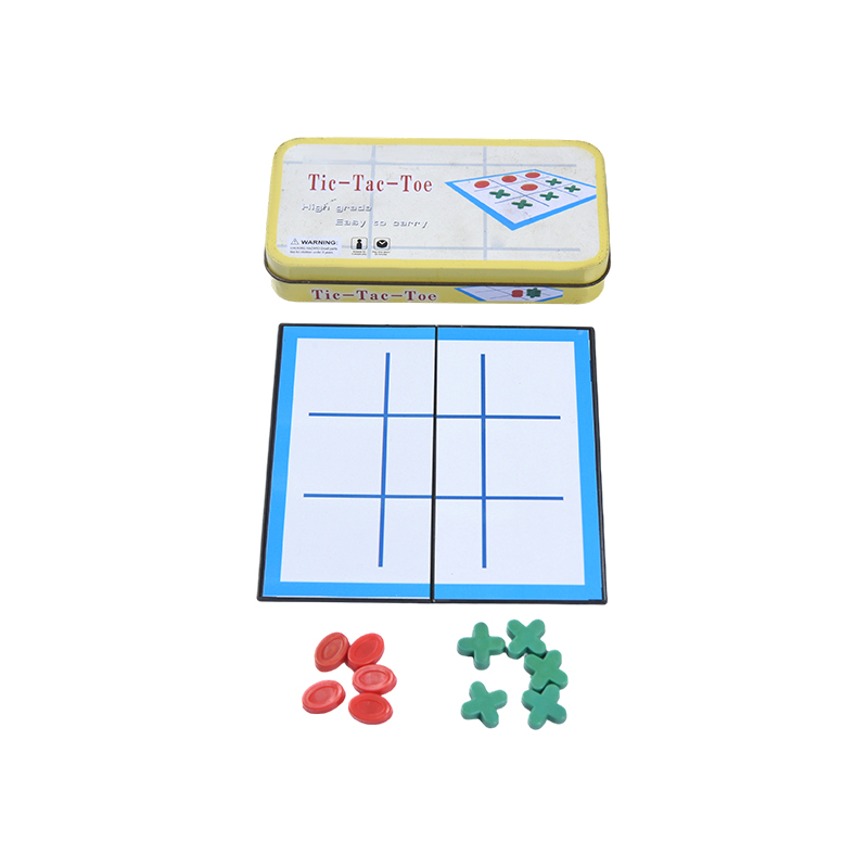 ชุด Tic-Tac-Toe คลาสสิกแบบพกพาพร้อมกล่องเก็บโลหะ