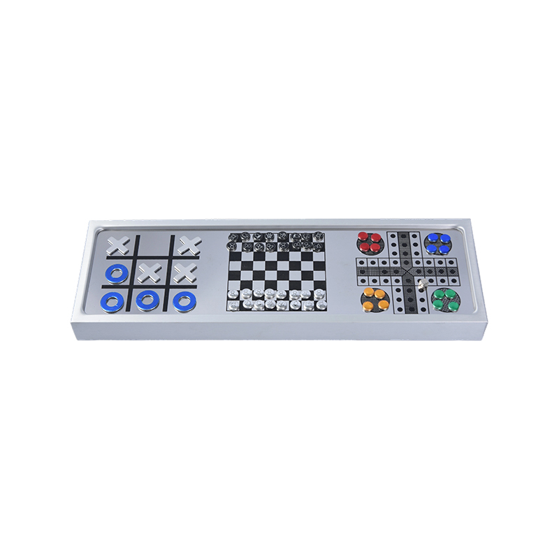 อลูมิเนียมอัลลอยด์ชุดเกมหมากรุกแม่เหล็ก 3-in-1