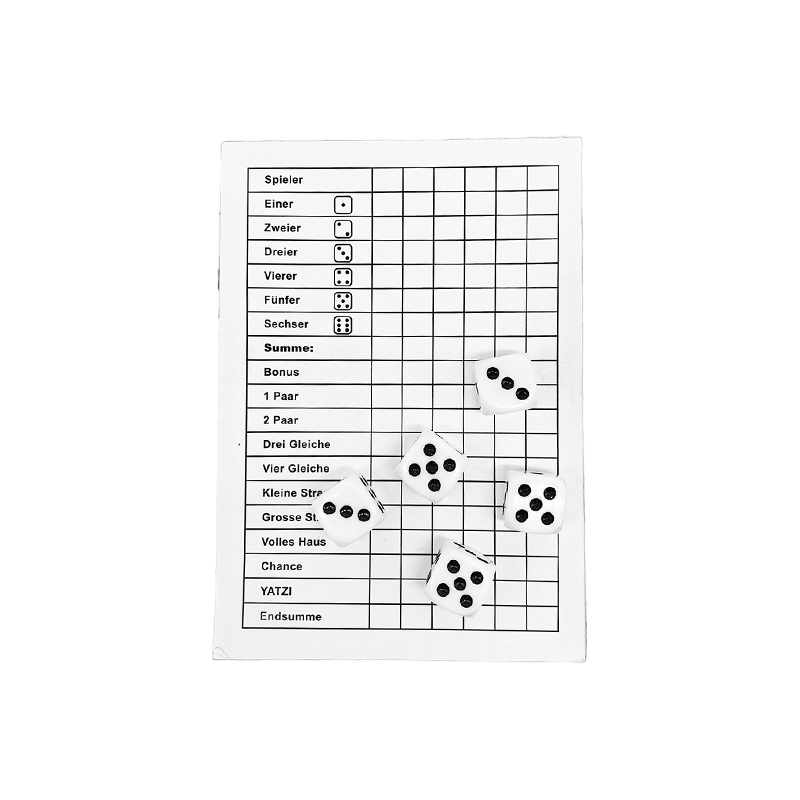 เกมลูกเต๋าคลาสสิก Essentials YATZY Scoreboard Set