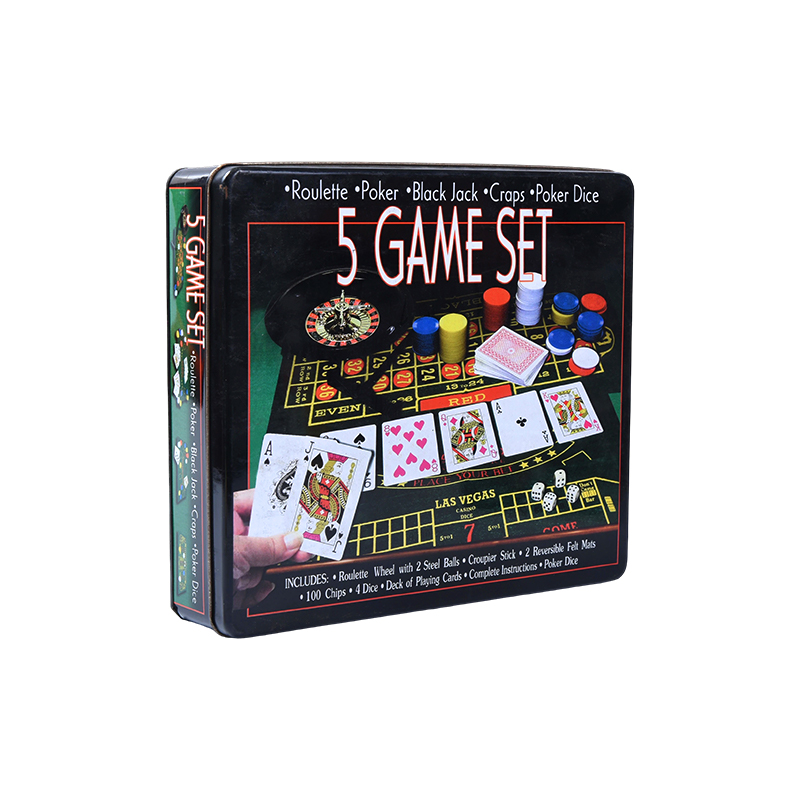 ชุดเกมคาสิโน Metal Tin 5-in-1