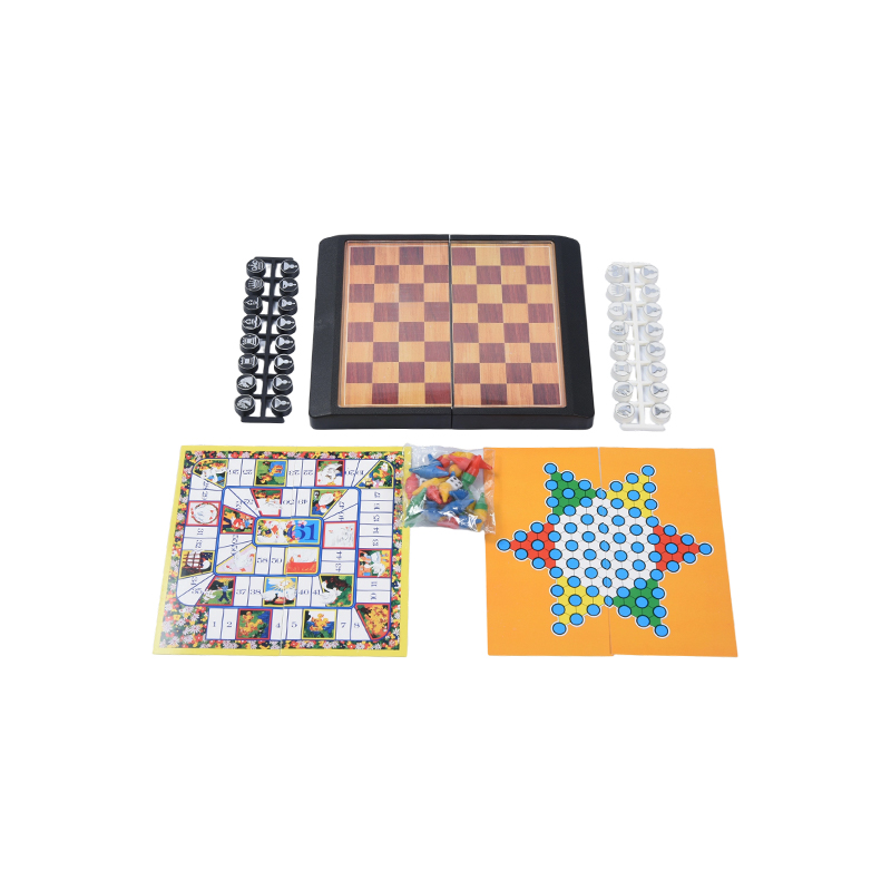 แบบพกพา เคส ชุดเกมกระดานแม่เหล็ก 6-in-1