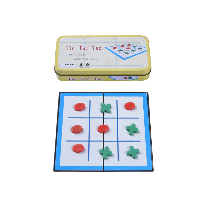 เกม Tic-Tac-Toe แบบพกพาดีบุกโลหะสีเหลือง
