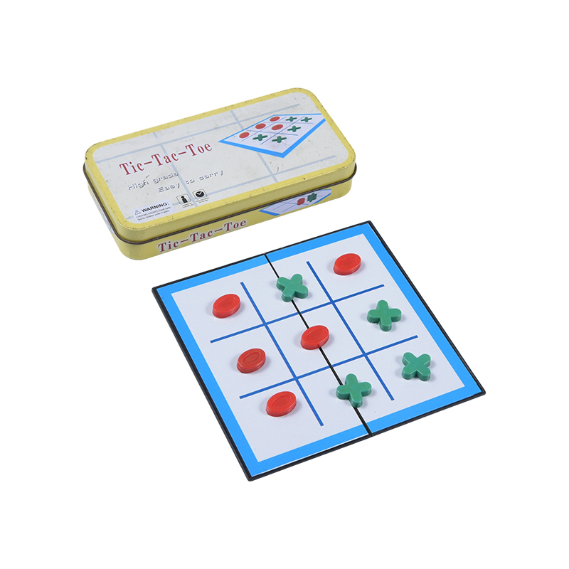 เกม Tic-Tac-Toe แบบพกพาดีบุกโลหะสีเหลือง