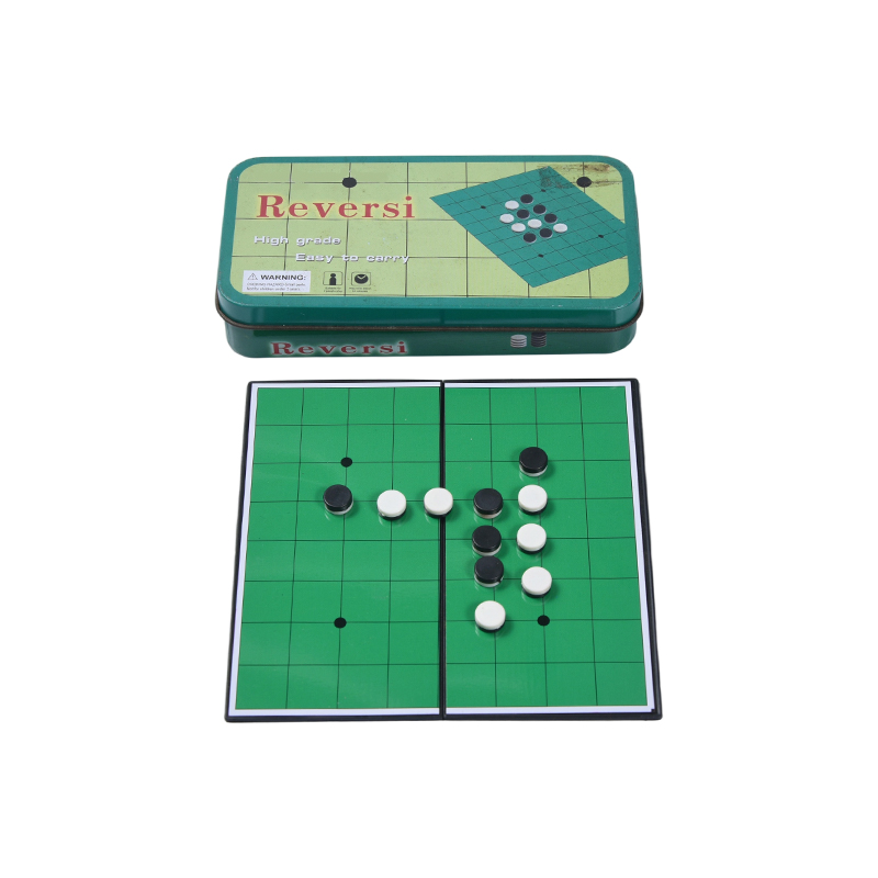 เกม Reversi แบบพกพา Green Metal Tin Case (Othello)