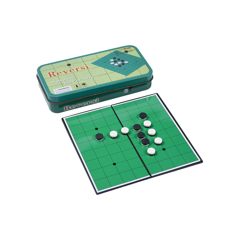 เกม Reversi แบบพกพา Green Metal Tin Case (Othello)