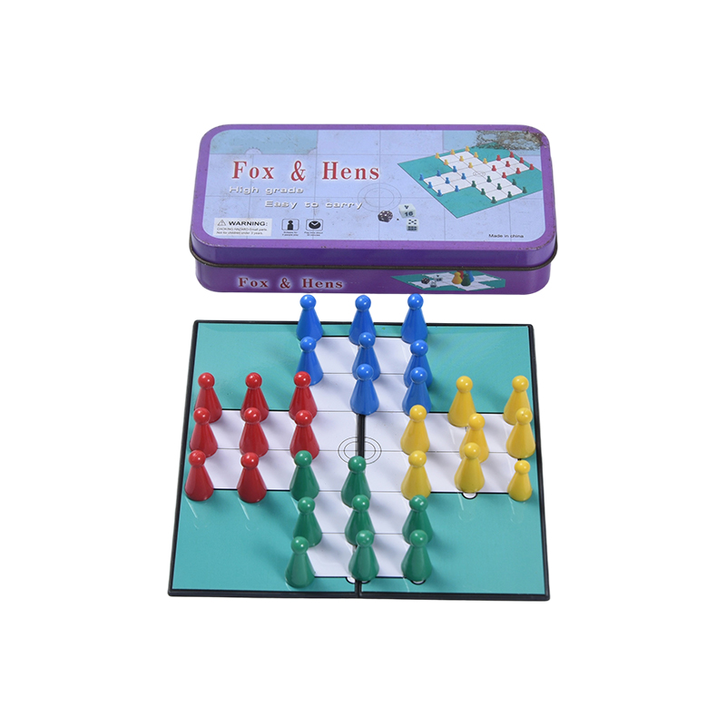กล่องโลหะดีบุก เกม Fox & Hens แบบพกพา