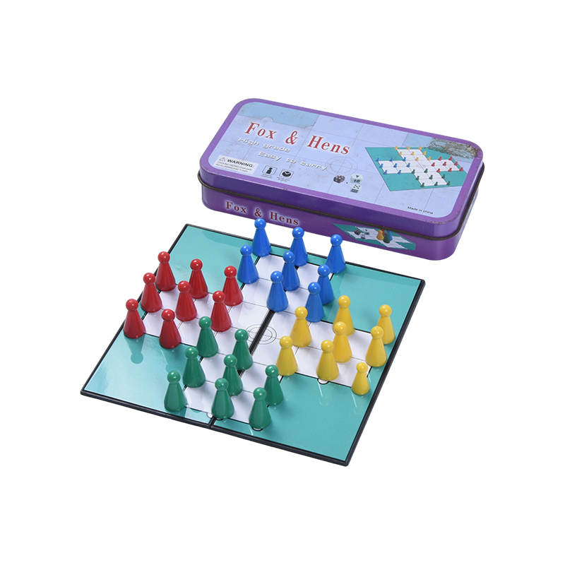 กล่องโลหะดีบุก เกม Fox & Hens แบบพกพา