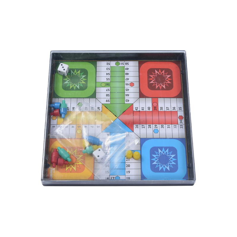 เกมหมากรุกบินคลาสสิกรุ่นเคสพลาสติกแบบพกพา (Ludo)