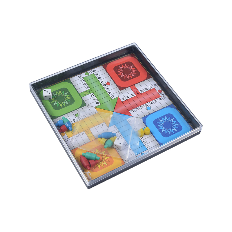 เกมหมากรุกบินคลาสสิกรุ่นเคสพลาสติกแบบพกพา (Ludo)