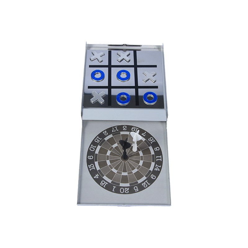 เกมพกพา Metal Case Edition Magnetic Dart และ Tic-Tac-Toe Combo