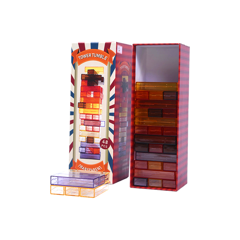 เกม Tumble ทาวเวอร์โปร่งใสที่ท้าทายการซ้อนสี 48 ชิ้น