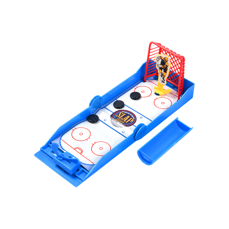 ฮ็อกกี้น้ำแข็งบนเดสก์ท็อปขนาดกะทัดรัดพร้อมเกมมินิฮ็อกกี้ Slap Shot Launcher แบบสปริงโหลด